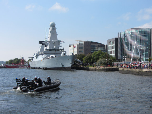 NATO warships in Cardiff Bay: HMS Duncan